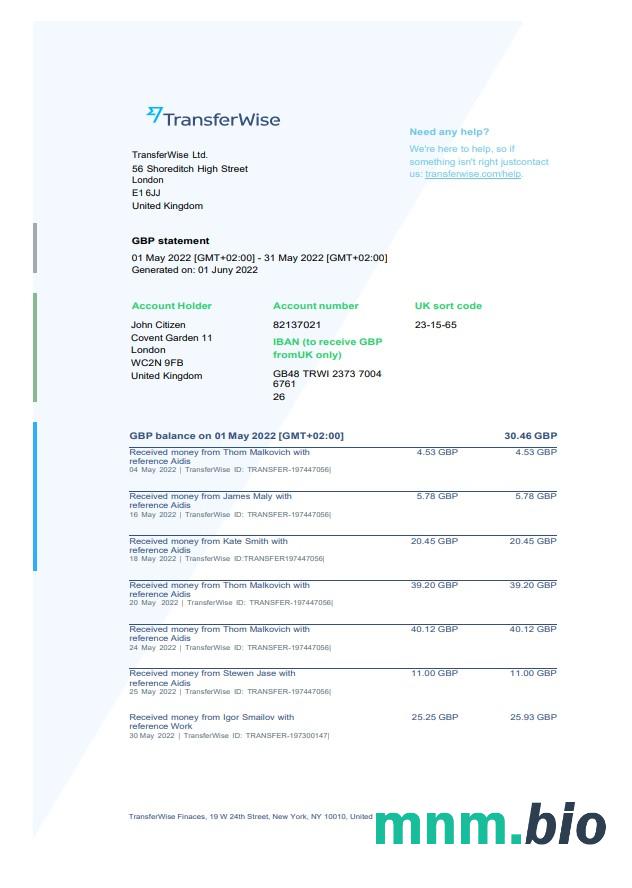 USA Texas IBC wyciąg bankowy Word i szablon PDF, 5 stron
